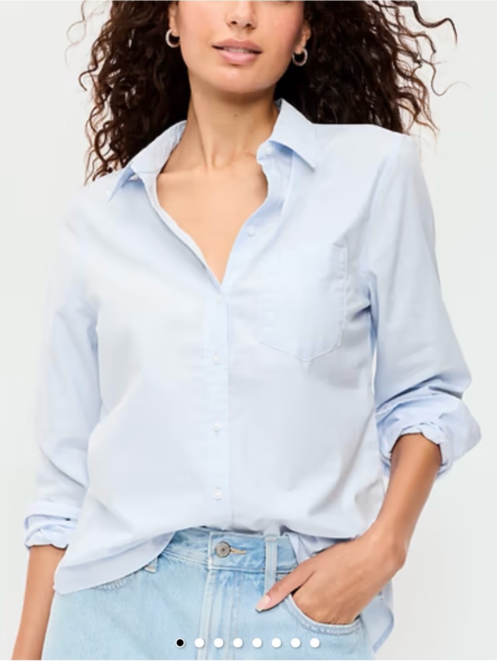 Old Navy Women’s Light Blue Button-Down Shirt lightweight summer layering